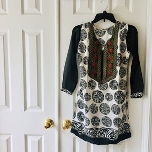 Black & White Kurta / Cover-up